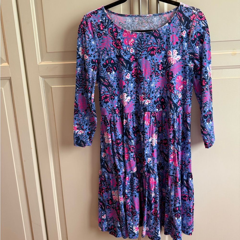 Floral Blue and Pink Dress